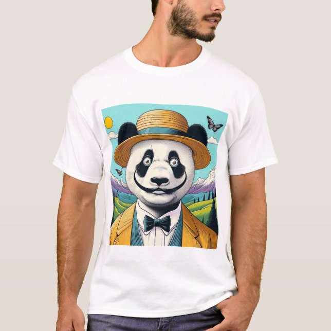 Panda Surrealism T Shirt (Framsida)