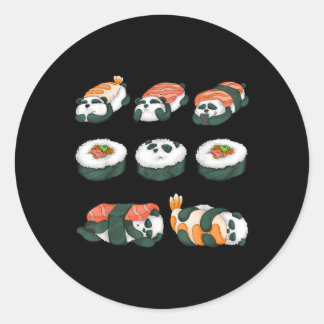 Panda Sushi Hug Animal Maki Food Runt Klistermärke