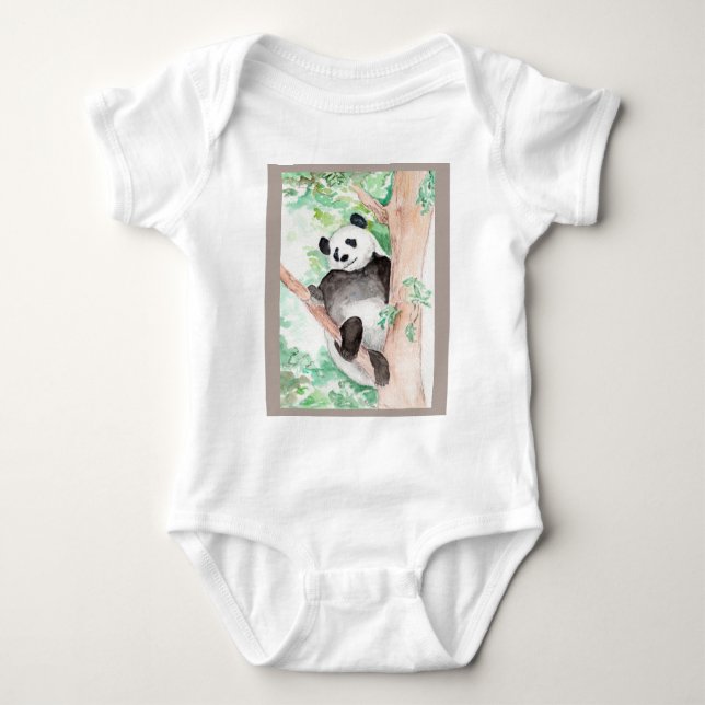 Panda, svänga ut t shirt (Framsida)
