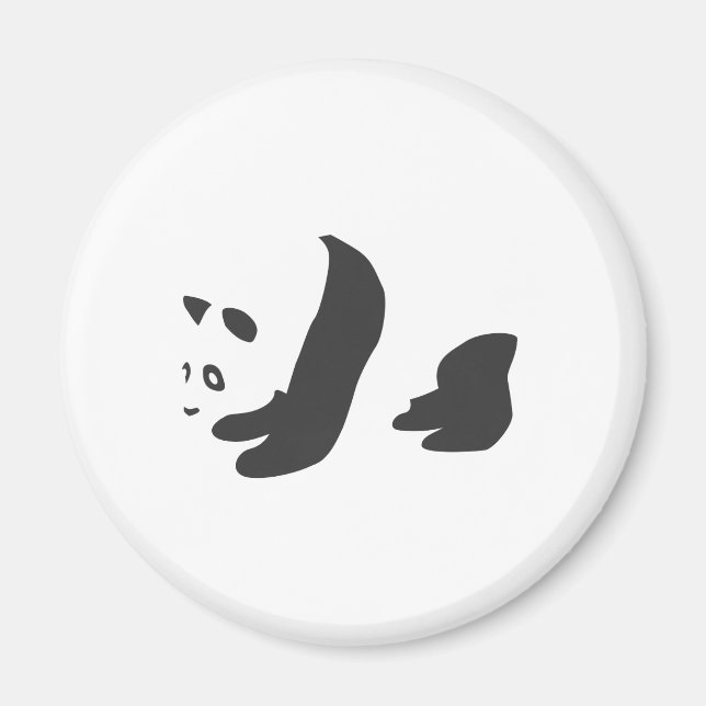 Panda (svart) magnet (Framsidan)