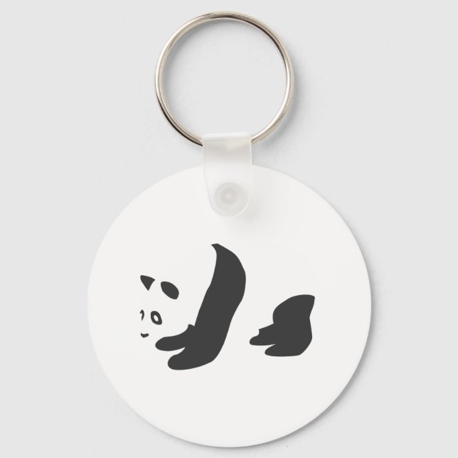 Panda (svart) nyckelring (Framsida)