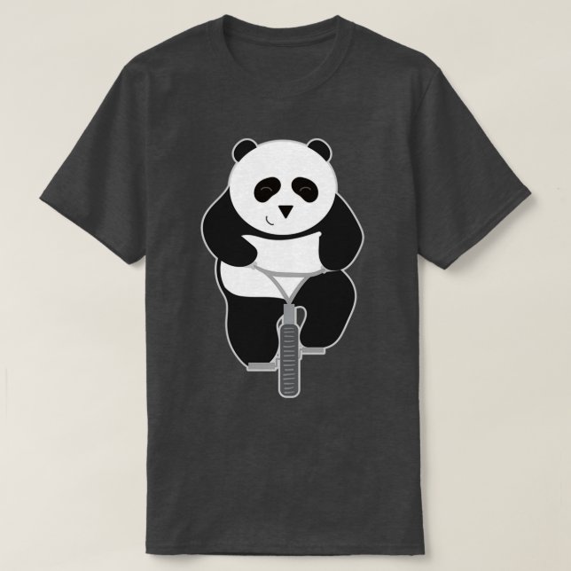 Panda tar en present på cykeln t shirt (Design framsida)