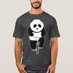Panda tar en present på cykeln t shirt
