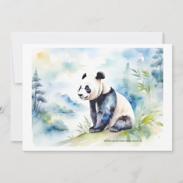 Panda tar med lycka till inbjudningar (Framsida)