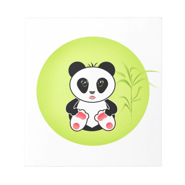 Panda, tecknad, barn anteckningsblock (Framsida)