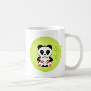 Panda, tecknad film, barn kaffemugg