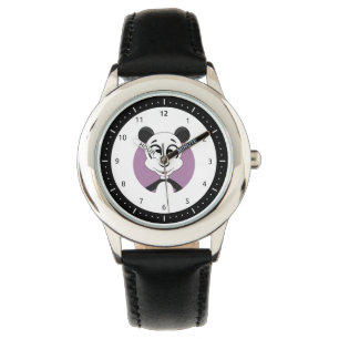 Panda tecknad film klocka
