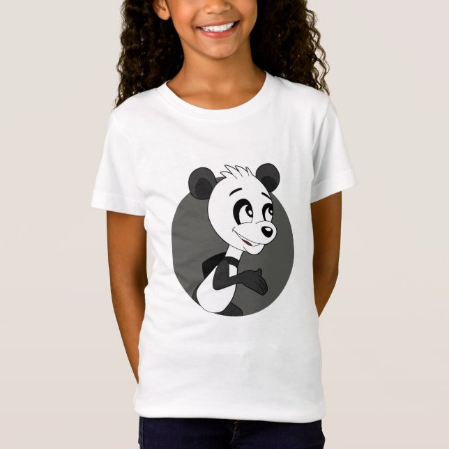 Panda tecknad T-Shirt (Framsida)