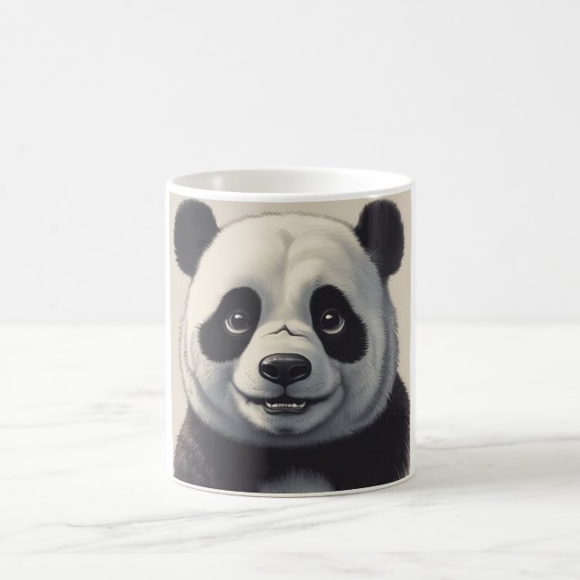 Panda Tecknad Teckning Art Kaffemugg (Center)