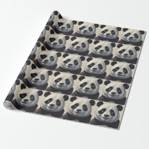 Panda Tecknad Teckning Art Presentpapper