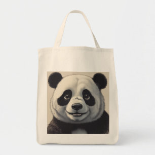 Panda Tecknad Teckning Art Tygkasse