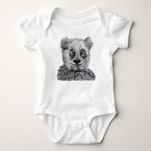Panda teckning Baby Jersey Bodykostym T Shirt