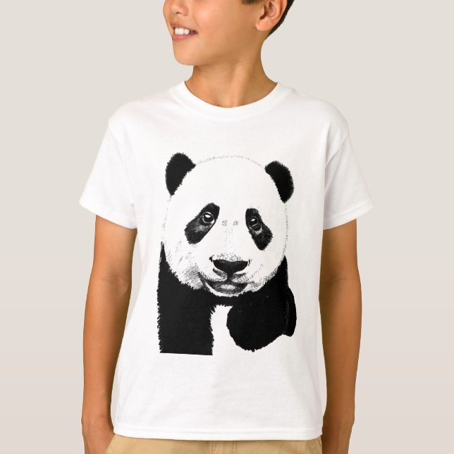 Panda teckning tee shirt (Framsida)