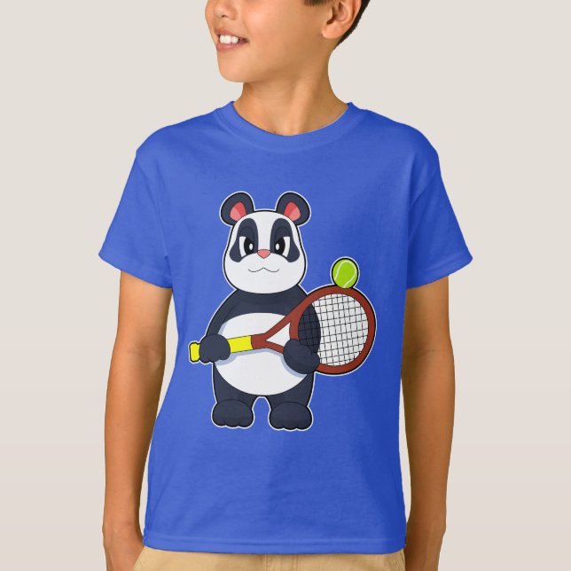 Panda Tennis Tennis boll T Shirt (Framsida)