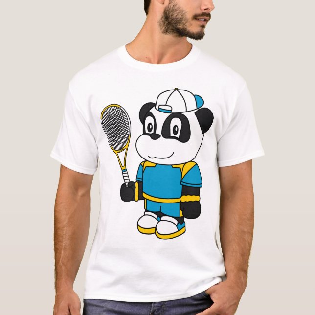 Panda - tennisspelare tee (Framsida)