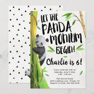 Panda ThBäste Födelsedagsfest inbjudan