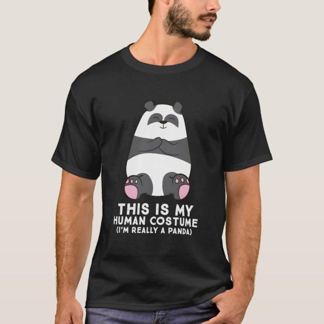 Panda This Is My Hu I'M Really A Panda T Shirt (Framsida)
