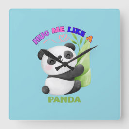 🕒 Panda Time Märkres - Tick Tock med Cutness! 🐼 Fyrkantig Klocka
