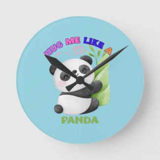 🕒 Panda Time Märkres - Tick Tock med Cutness! 🐼 Rund Klocka