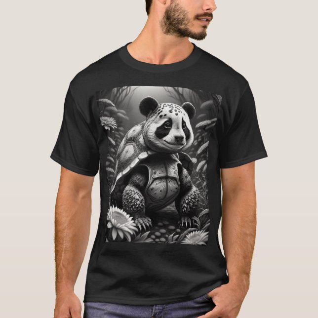 Panda Tortoise Mythical Creature T Shirt (Framsida)