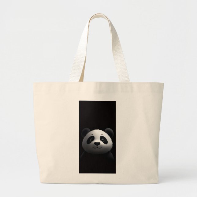 Panda Tote Bag Jumbo Tygkasse (Framsidan)