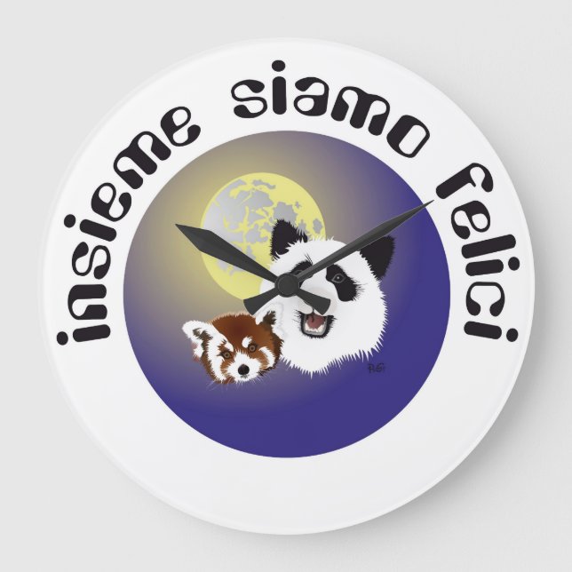 Panda Treffen Uhr Stor Klocka (Framsida)