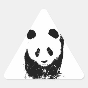 Panda Triangelformat Klistermärke