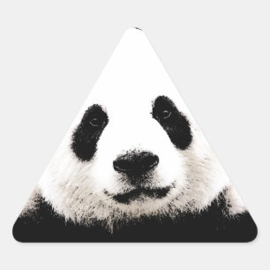 Panda Triangelformat Klistermärke