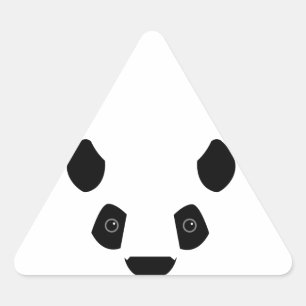 Panda Triangelformat Klistermärke