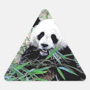 Panda Triangelformat Klistermärke