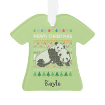 Panda Ugly jul Sweater Wildlife Series