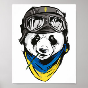 Panda ukrainsk flagg Ukraina skjorta ukrainsk souv Poster