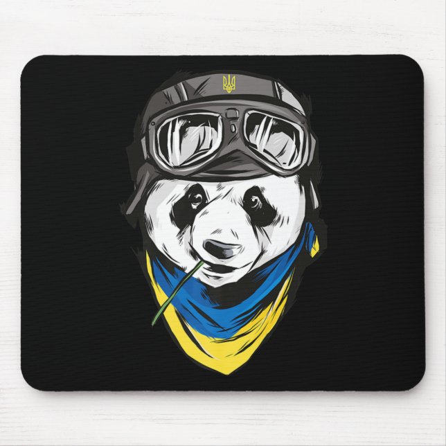 Panda Ukrainska flagga ukraine ukrainian souvenir Musmatta (Framsidan)