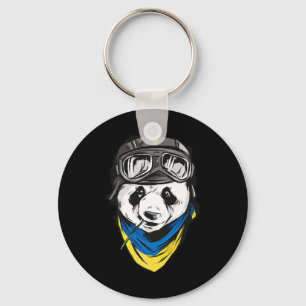 Panda Ukrainska flagga ukraine ukrainian souvenir Nyckelring