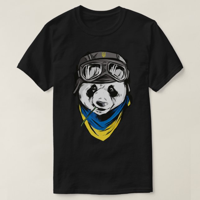 Panda Ukrainska flagga ukraine ukrainian souvenir T Shirt (Design framsida)