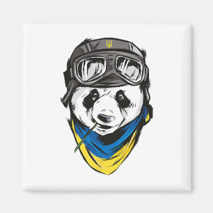 Panda ukrainska flaggan Ukraina tröja ukrainskt mi Magnet
