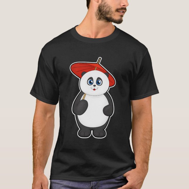 Panda Umbrella T Shirt (Framsida)