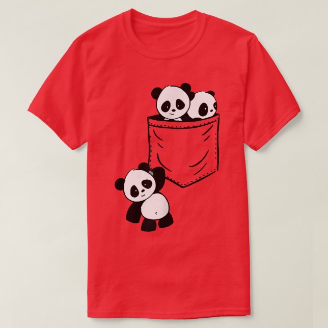 Panda Unge Baby Cute Inside Pocket Hanged Friend W T Shirt (Design framsida)
