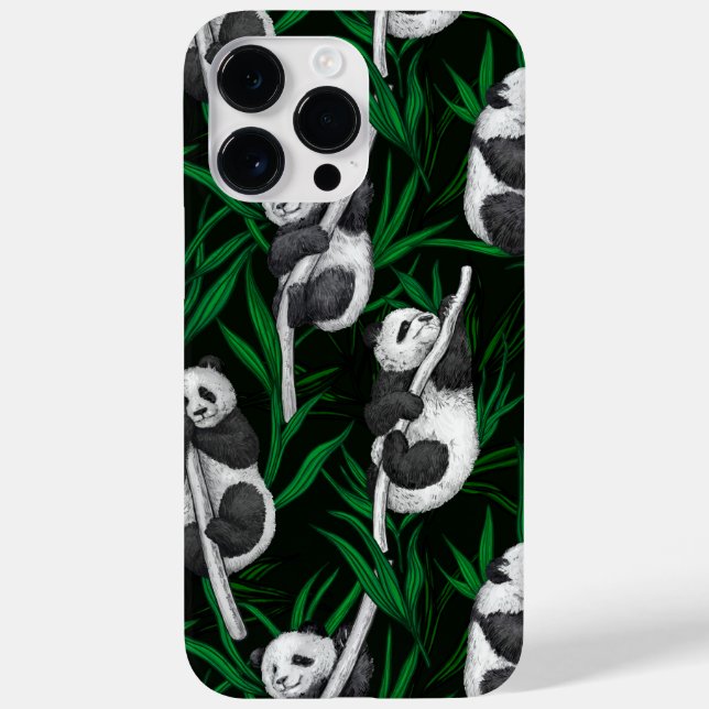 Panda unge på mörk grönt (Baksida)
