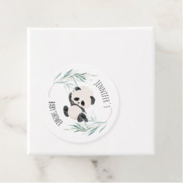 Panda Unisex Kön Neutral babykläder Vattenfärg Gåvor Etiketter