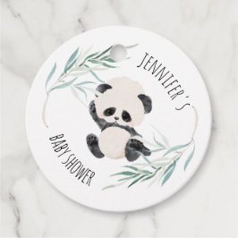 Panda Unisex Kön Neutral babykläder Vattenfärg Gåvor Etiketter
