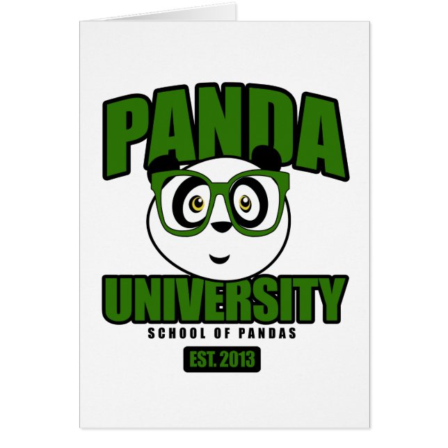 Panda Universiteten - Grönt Hälsningskort (Framsidan)