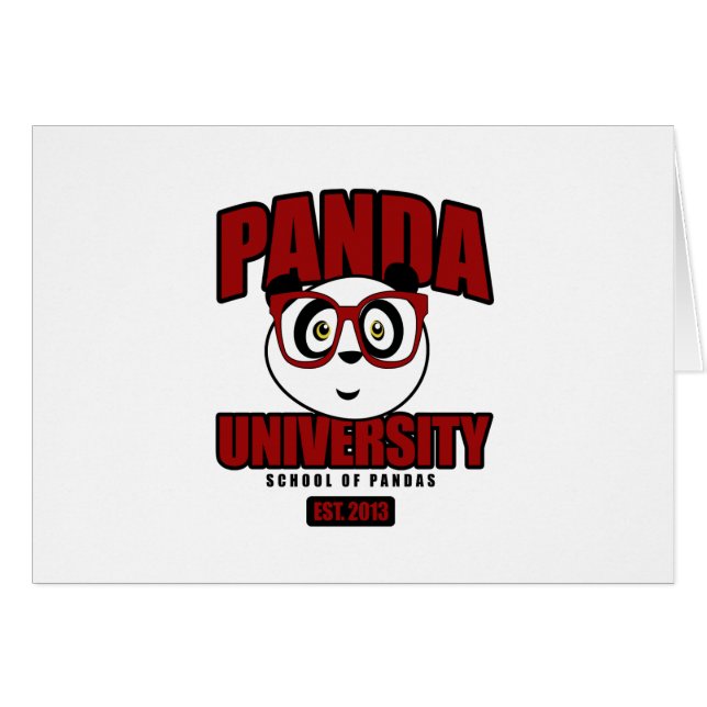 Panda Universiteten - Red Hälsningskort (Framsidan Horizontal)
