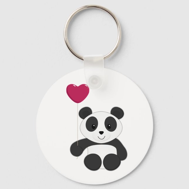 Panda Valentine Nyckelring (Framsida)