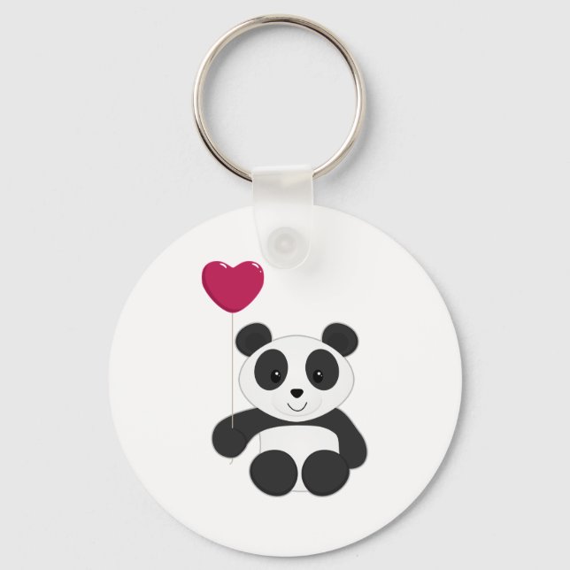 Panda Valentine Nyckelring (Framsida)