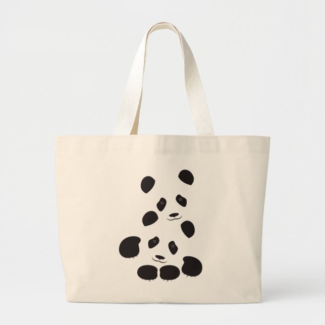 Panda vänskap jumbo tygkasse (Framsidan)
