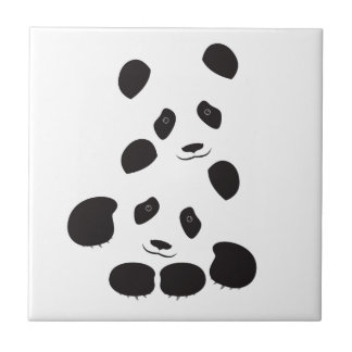 Panda Vänskap Kakelplatta