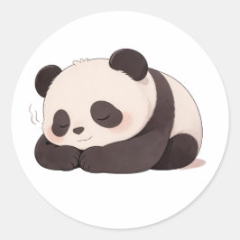 panda,varm,läkande,långsam,inre frid #01 runt klistermärke