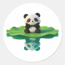 panda,varm,läkande,långsam,inre frid #07 runt klistermärke
