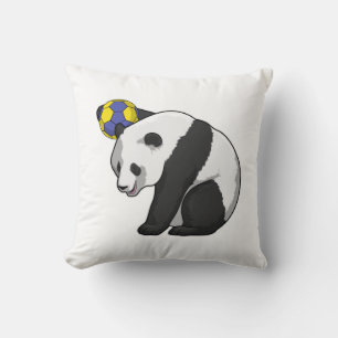 Panda vid Handball Sports Kudde